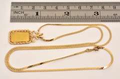 24k Ingot Pendant on a Necklace