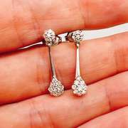 14kt White Gold & Diamond Earrings