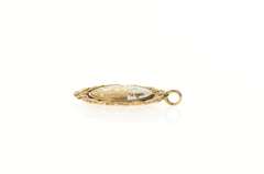 14K Yellow Gold Enamel Victorian Reversible Monogram CIS Pendant