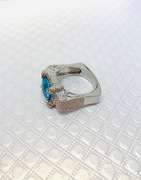 Designer Vintage Ring in Blue Topaz