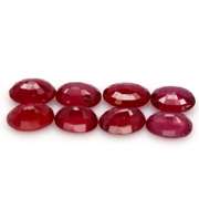 Rich 7.62ct oval cut Ruby set