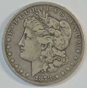 Key date 1878-CC Morgan Silver Dollar. Nice circ