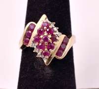 Ravishing Ruby and Diamond Ring in Yellow Gold