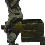 Bulldog Bronze Planter Sculpture Statue