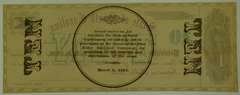 1872 $10 Note Columbia, March 2, 1872. State of South Carolina