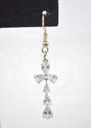 Set of CZ Earring Crosses in Sterling