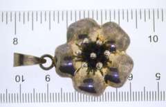 Mexico Sterling Silver Vintage Flower Pendant