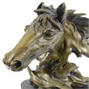 Gorgeous Bust Horse Head Bronze Sculpture