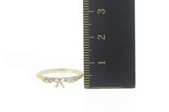 14K White Gold 4.5mm 1940's Diamond Engagement Setting Ring
