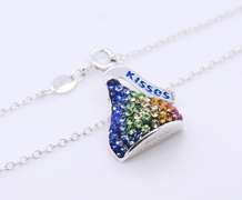 Sterling Silver Kisses Pendant on Chain