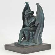 Green Patina Devil Bronze Sculpture