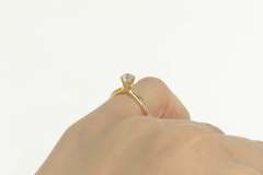 14K Yellow Gold 1940's 0.49 Ct Diamond Solitaire Engagement Ring