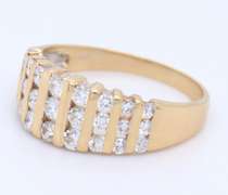 Fantastic Yellow Gold 1.25ctw Channel Set Diamond Band