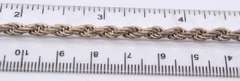 Vintage Sterling Silver Rope Chain Necklace