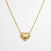 Cute Puffed Heart Necklace