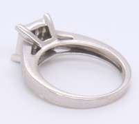 Platinum Princess Diamond Cluster Bridal Ring