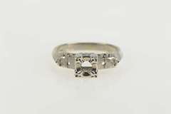 14K White Gold Vintage NOS 1950s 2.75mm Engagement Setting Ring