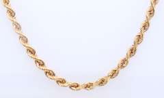 Nice Yellow Gold Rope Chain Necklace