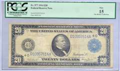 Series 1914 $20 Cleveland Fed Reserve Note Fine 15 Rickey Collection
