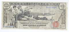 1896 United States $1 Silver Dollar - Large Note