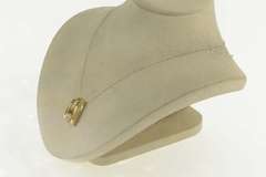 14K Yellow Gold 0.95 Ct Diamond Solitaire Raised Split Bar Pendant