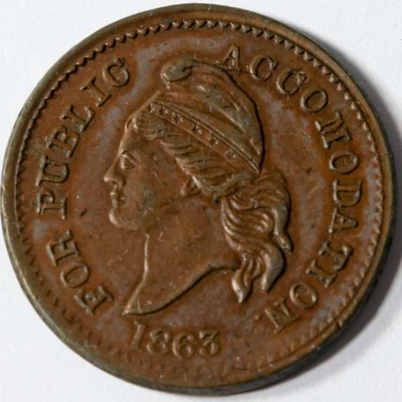 1863 Daniel Williams Brooklyn NY Grocer Civil War Store Card