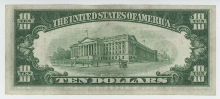 Gem CU Series of 1928 $10 Federal Reserve Note (3)