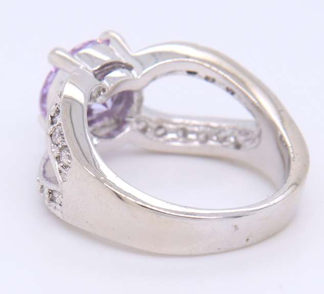 Sterling Silver Purple Cubic Zirconia Ring