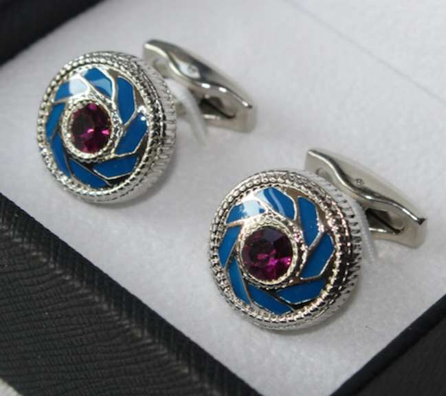Handsome Pair Designer Style Cufflinks By Carelli