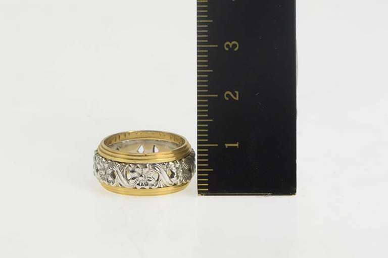 14K Yellow Gold Vintage NOS 1950's Blossom Wedding Band Ring