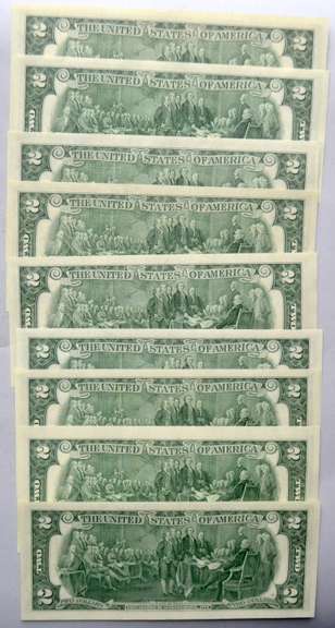 9 CH CU $2 1976 Star Notes