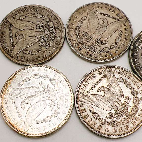 Lot of 5x Morgan Silver Dollars- Includes CC