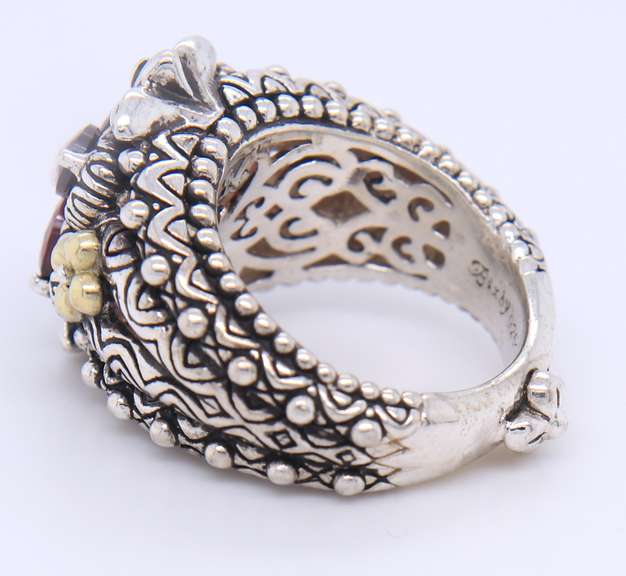 Barbara Rhodolite Garnet and Topaz Ring