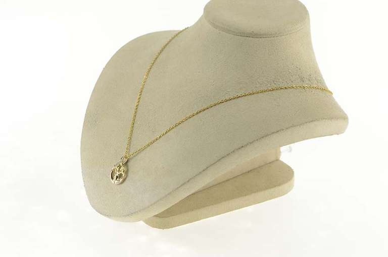 10K Yellow Gold Baguette Diamond Mother's Day Mom Love Pendant