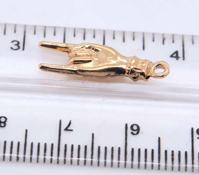 Stylish Group of 4 Yellow Gold Charms