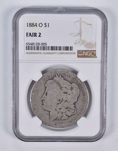 FAIR 2 1884-O Morgan Silver Dollar NGC