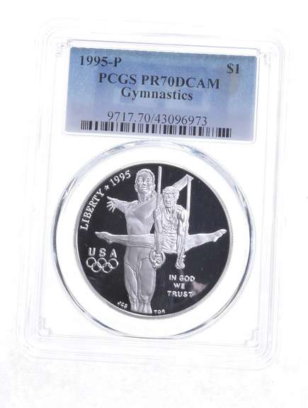 PR70 DCAM 1995-P XXVI Olympiad Gymnastics Commemorative Dollar - PCGS