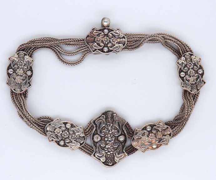 Vintage Sterling Silver Signed Multi Strand Bracelet