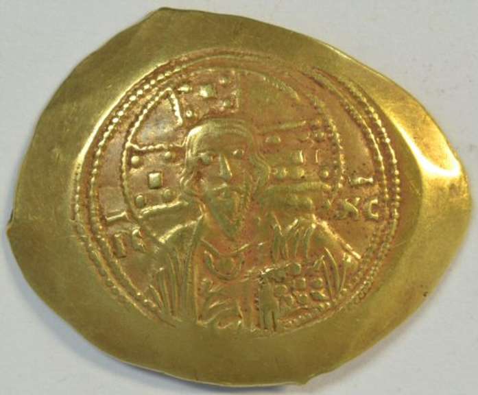 Rare Byzantine Gold Hyperpyron of Michael VII, 1071-1078. Bust of Christ