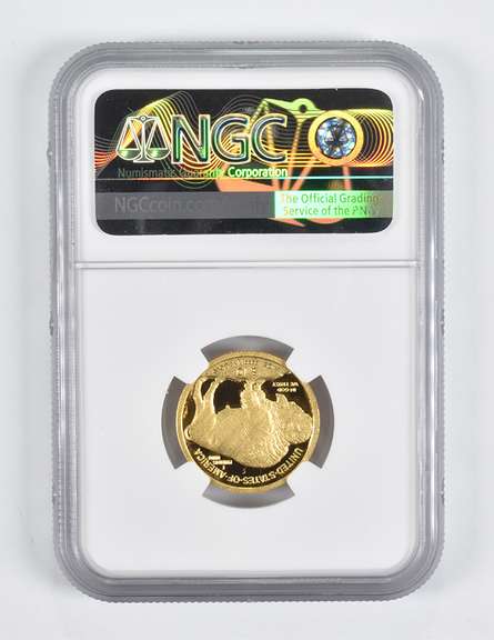PF70 UCAM 2008-W $10 American Gold Buffalo 1/4 Oz. .999 Fine Gold NGC