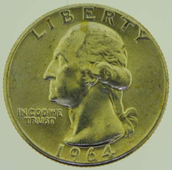 1964 Washington Silver Quarter lot of Two 25C US Coin