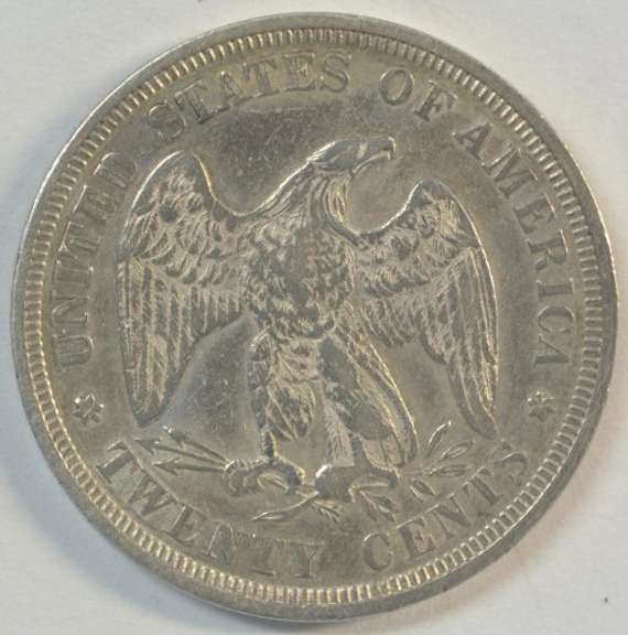Rare 1875 Twenty Cent Piece in AU
