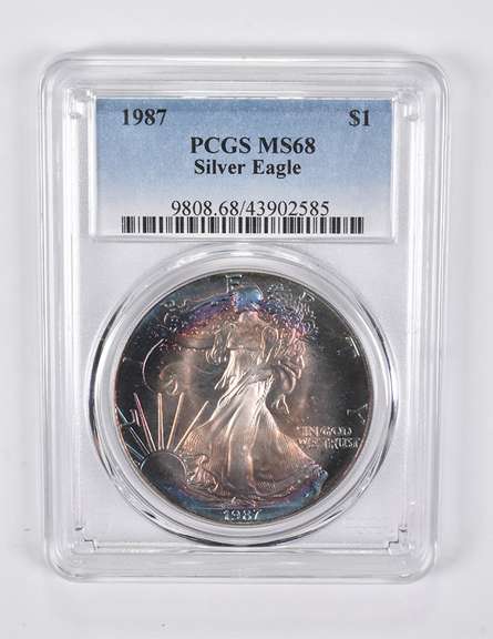 MS68 1987 American Silver Eagle PCGS