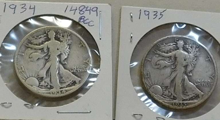 1935 & 1934 Walking Lib Hf circ