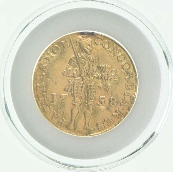 1758 Dutch Republic Netherlands 1 Ducat .1106 AGW