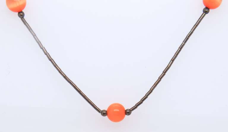 Vintage Sterling Silver Gemstone Necklace