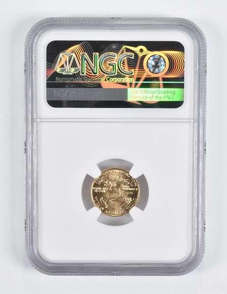 MS70 1987 $5 American Gold Eagle 1/10 Oz .999 Gold NGC Wrong Label