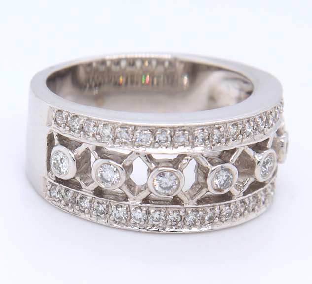 Dazzling White Gold Diamond Band