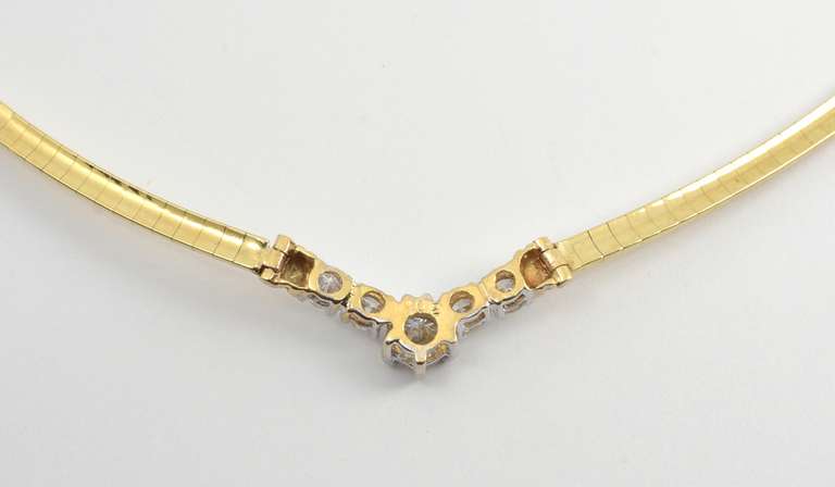 Stylish 5 Diamond Necklace