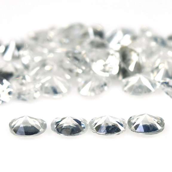 Outstanding 9.21ct diamond white Zircon set